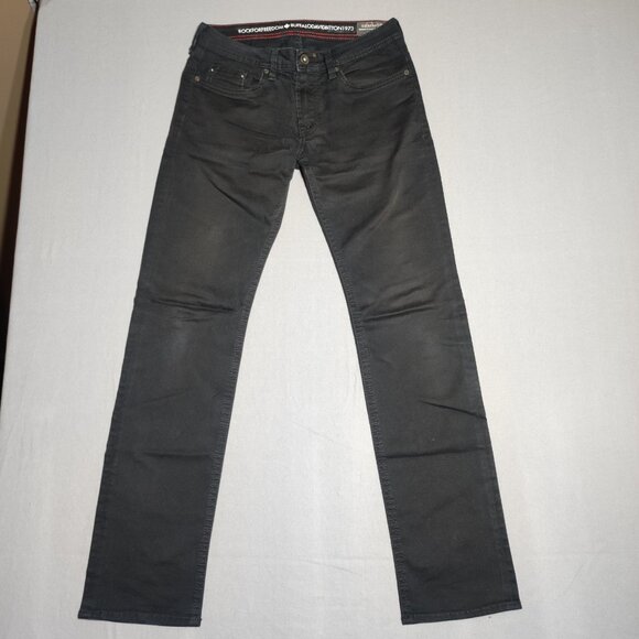 Buffalo David Bitton Rock for Freedom denim men's size W29/34 black Semmor Slim - Picture 1 of 14